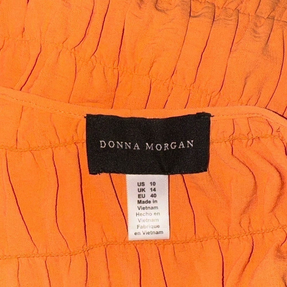 Donna Morgan Gemma Orange Maxi Dress - Size 10 - Picture 6 of 6